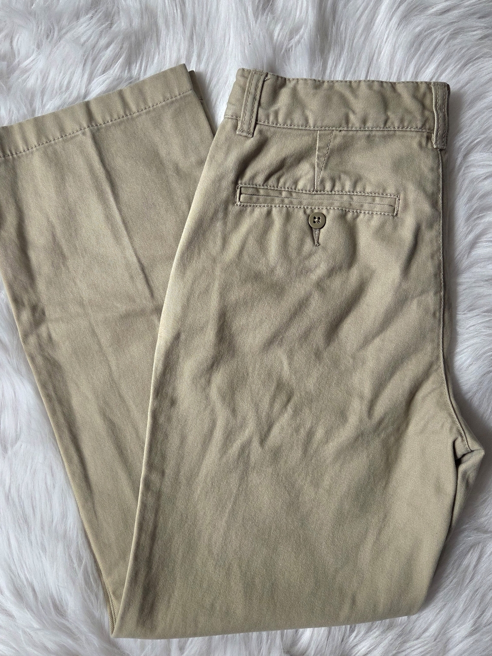 GapKids Boys Husky Uniform Khaki Chino Pants Straight Size 12